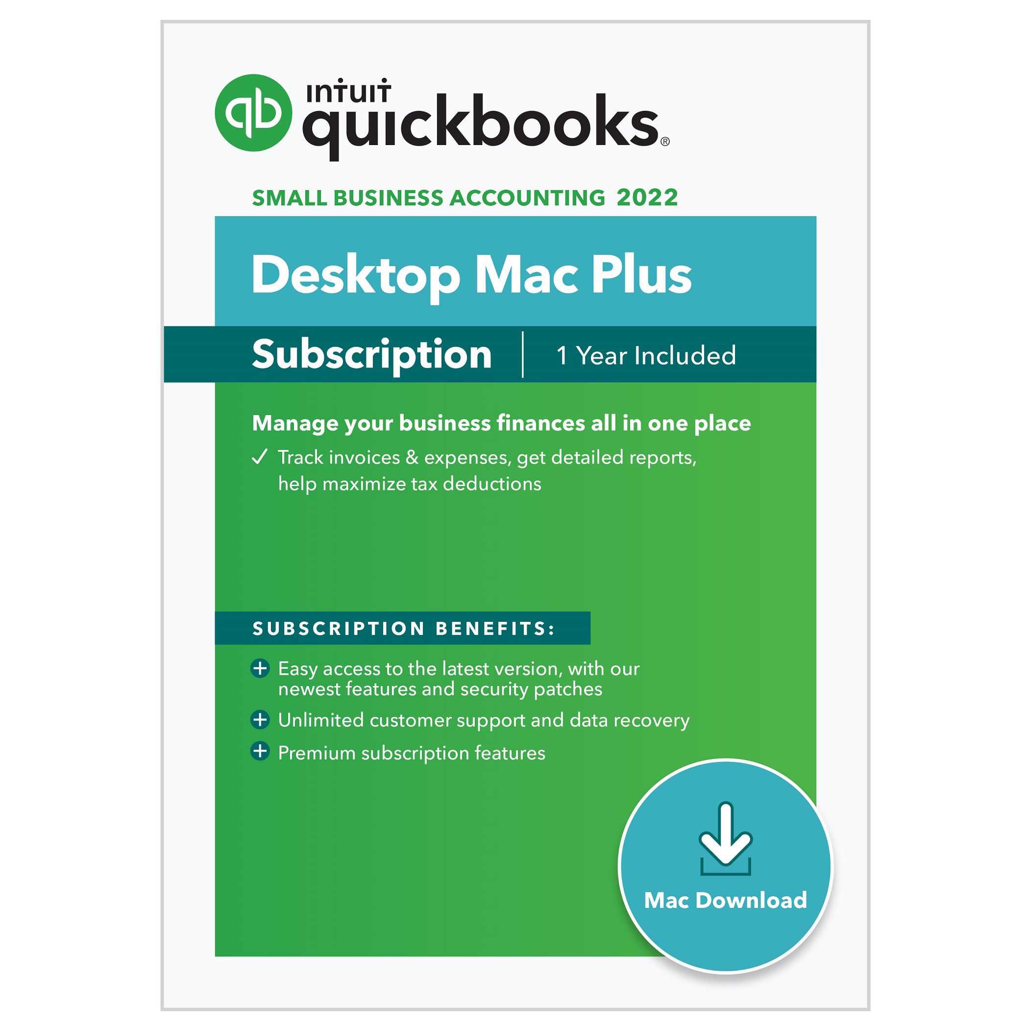 QuickBooks Desktop For Mac Plus 2022 2 User [Annual Subscription